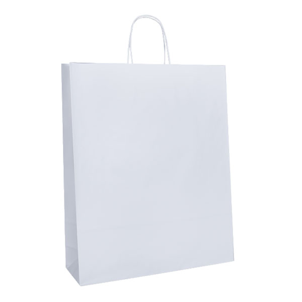 Budget Recycled Carry Bags - White