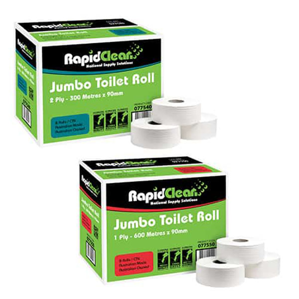 Rapid Clean Jumbo Toilet Rolls 